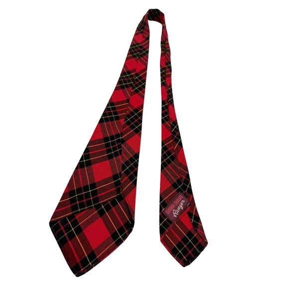 Vintage 1940s Tie Men's Neck Ties Swing Neckties 1930s Striped RED Wool 44X4" - Picture 5 of 7